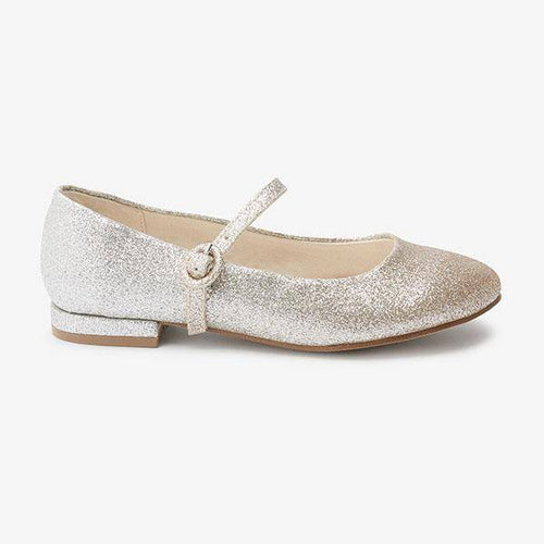 Silver/Gold Glitter Heeled Mary Jane Shoes (Older) - Allsport