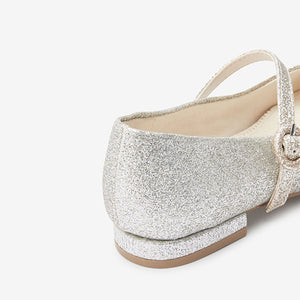 Silver/Gold Glitter Occasion Mary Jane Shoes (Older Girls) - Allsport
