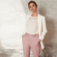 Load image into Gallery viewer, Ecru Relaxed Soft Crepe Blazer - Allsport
