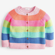 Load image into Gallery viewer, Fluro Rainbow Stripe Cardigan (3mths-5yrs)
