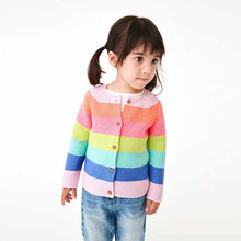 Load image into Gallery viewer, Fluro Rainbow Stripe Cardigan (3mths-5yrs)
