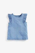 Load image into Gallery viewer, Broderie Frill GOTS Organic Blue Vest - Allsport
