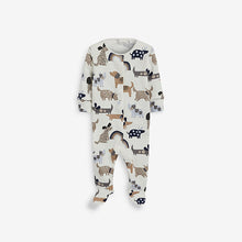 Load image into Gallery viewer, Monochrome Dog Baby 3 Pack Sleepsuits (0mths-18mths) - Allsport
