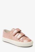 Load image into Gallery viewer, Pink Glitter Touch Fastening Trainers - Allsport
