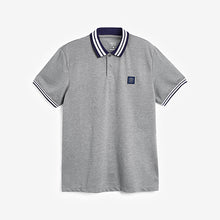 Load image into Gallery viewer, Grey Marl Tipped Regular Fit Pique Polo Shirt - Allsport
