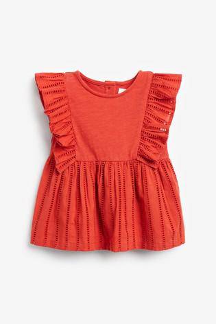 Short Sleeve Anjana Blouse Rust Jersey - Allsport