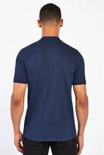 Load image into Gallery viewer, Navy Spot Pique Poloshirt - Allsport
