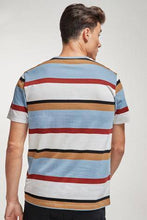 Load image into Gallery viewer, Blue White Stripe Regular Fit T-Shirt - Allsport
