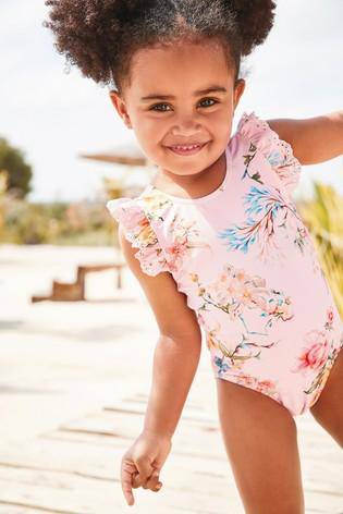 Pink Floral Swimsuit (3MTHS-5YRS) - Allsport