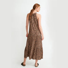 Load image into Gallery viewer, Brown Animal Halterneck Dress - Allsport
