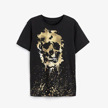 Load image into Gallery viewer, SS BLACK GOLD SKULL - Allsport
