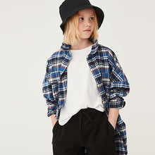 Load image into Gallery viewer, Blue Check Oversized Shirt (3-12yrs) - Allsport
