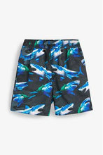 Load image into Gallery viewer, Black Photo Shark Swim Shorts - Allsport
