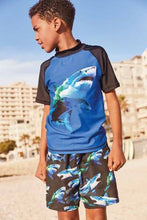 Load image into Gallery viewer, Black Photo Shark Swim Shorts - Allsport
