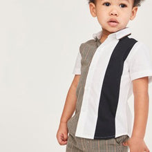 Load image into Gallery viewer, Heritage Check Colourblock Cotton Short Sleeve (3mths-5yrs) - Allsport
