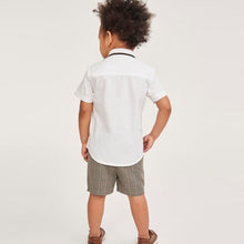Load image into Gallery viewer, Heritage Check Colourblock Cotton Short Sleeve (3mths-5yrs) - Allsport
