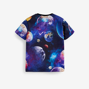 Multi NASA Galactic Print T-Shirt (3-12yrs) - Allsport