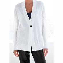 Load image into Gallery viewer, White Button Detail Cardigan - Allsport
