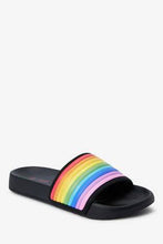 Load image into Gallery viewer, Black Rainbow Sliders - Allsport

