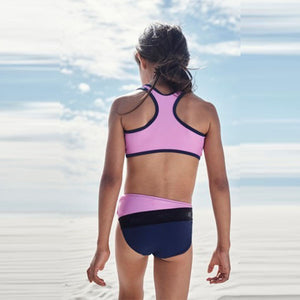 Pink/Navy Colourblock Bikini (3-12yrs) - Allsport