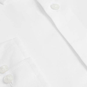White Regular Fit  Long Sleeves Cotton Shirt - Allsport