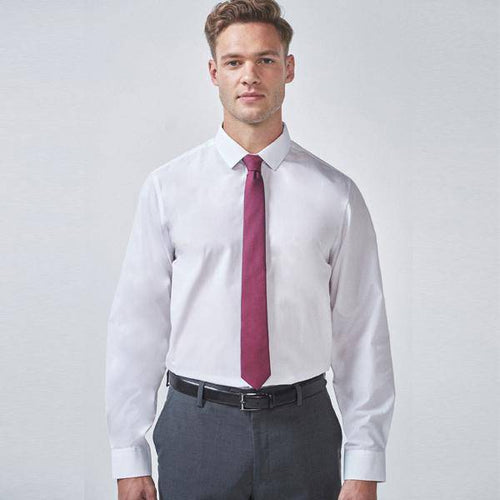 White Regular Fit  Long Sleeves Cotton Shirt - Allsport