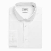 Load image into Gallery viewer, White Regular Fit  Long Sleeves Cotton Shirt - Allsport
