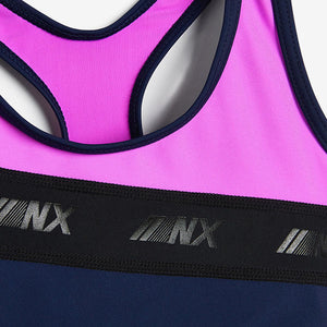 Pink/Navy Colourblock Bikini (3-12yrs) - Allsport