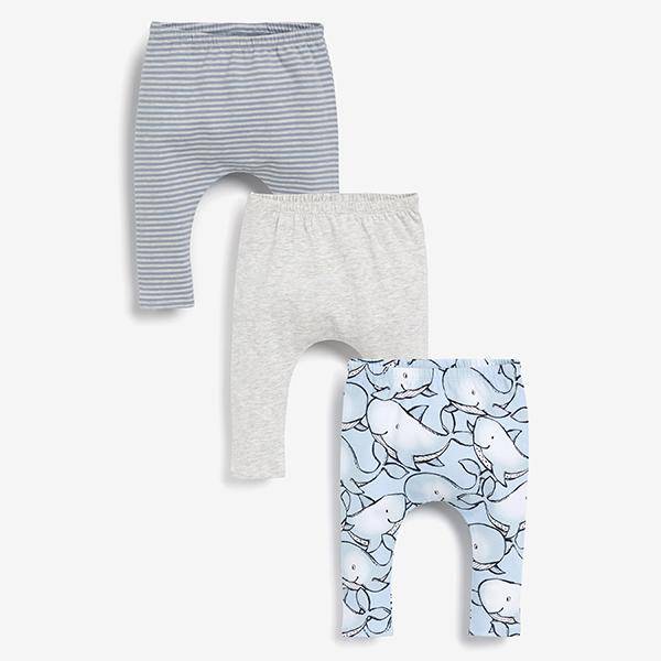 3 Pack Whale Stretch Leggings (0mths-9mths) - Allsport