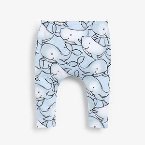 3 Pack Whale Stretch Leggings (0mths-9mths) - Allsport