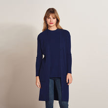 Load image into Gallery viewer, Navy Co-ord Long Rib Cardigan - Allsport
