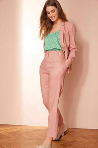 Pink Linen Blend Blazer - Allsport