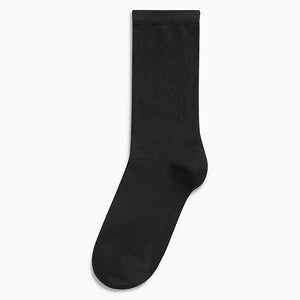 Black Basic Ankle Socks Five Pack - Allsport