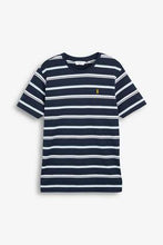 Load image into Gallery viewer, Navy Stripe Slim Fit T-Shirt - Allsport
