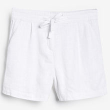 Load image into Gallery viewer, White Linen Blend Shorts - Allsport
