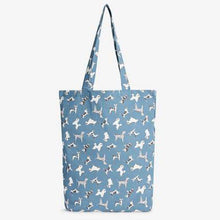 Load image into Gallery viewer, Blue Printed Dog Reusable Canvas Bag-For-Life - Allsport
