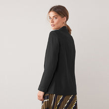 Load image into Gallery viewer, Black Relaxed Soft Crepe Blazer - Allsport
