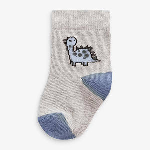 5 Pack Dinosaur Socks (0mth-2yrs) - Allsport