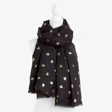 Load image into Gallery viewer, Black Foil Print Bug Scarf - Allsport
