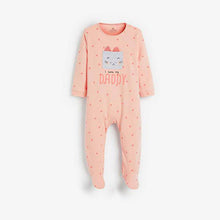 Load image into Gallery viewer, Pink I Love My Daddy Cat Sleepsuit (0mths-18mths) - Allsport
