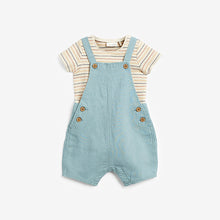 Load image into Gallery viewer, Teal Dungaree and Bodysuit Set (0mths-18mths) - Allsport
