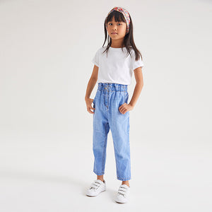 Bright Blue Gathered Waist Jeans (3-12yrs) - Allsport