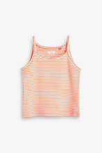 Load image into Gallery viewer, Strappy Rib Vest Fluro Orsange Stripe - Allsport
