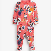 Load image into Gallery viewer, 3 Pack Floral Sleepsuits (0-18mths) - Allsport
