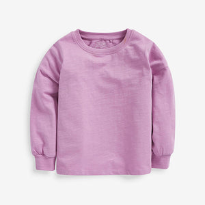 Lilac Purple Long Sleeve Cuffed Top (3-12yrs) - Allsport