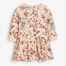 Load image into Gallery viewer, Peach Floral Sweat Dress (3mths-5yrs) - Allsport

