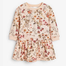 Load image into Gallery viewer, Peach Floral Sweat Dress (3mths-5yrs) - Allsport
