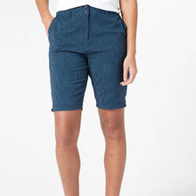 Load image into Gallery viewer, Blue/Black Stripe Chino Knee Shorts - Allsport
