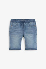 Load image into Gallery viewer, Mid Blue Jersey Denim Shorts - Allsport
