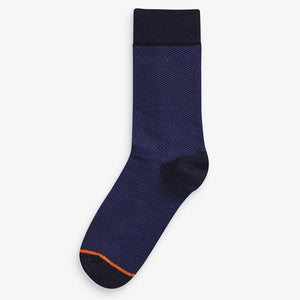 Navy Pattern Socks Five Pack - Allsport